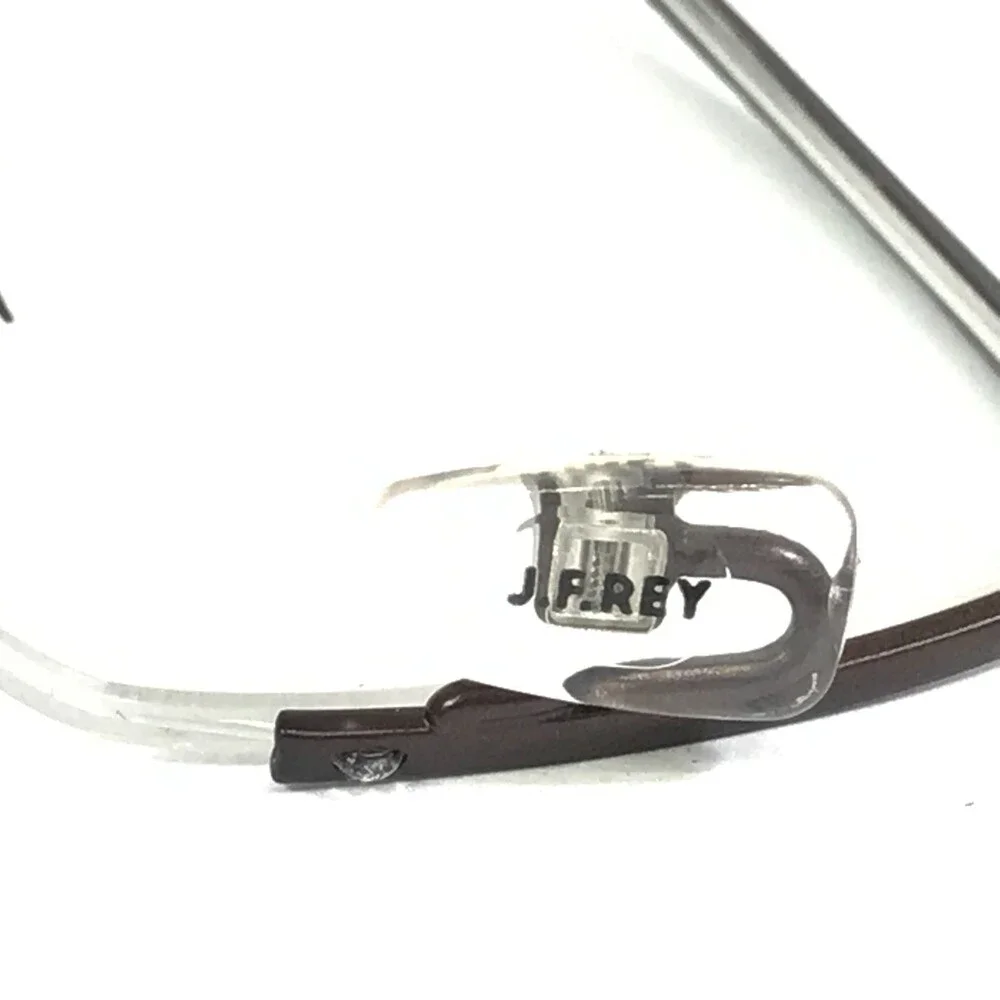 J.F. Rey Eyeglasses Frames JF2601 9999 Brown Lizard Print Half Rim 55-18-130